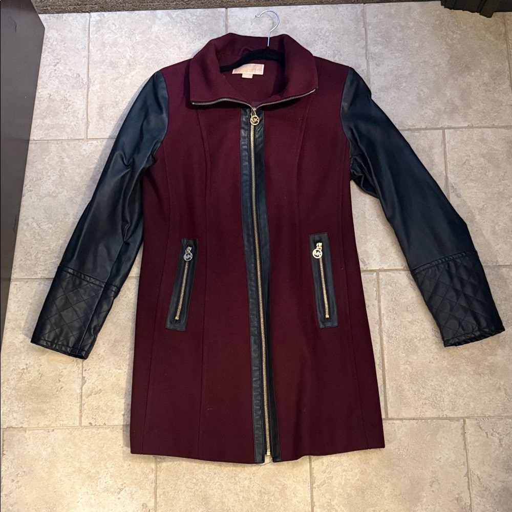 Michael Kors Burgundy and Black Jacket